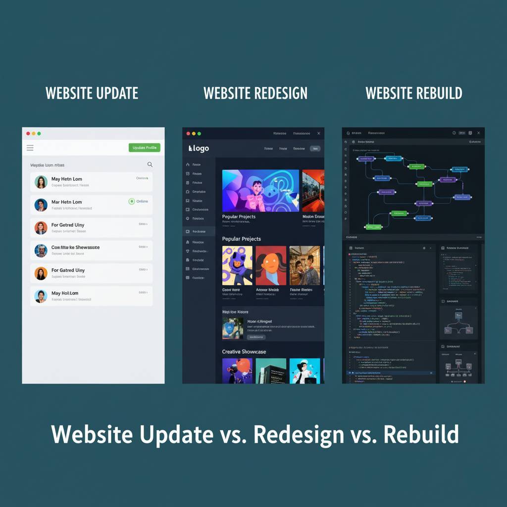 Website Update vs. Redesign vs. Rebuild