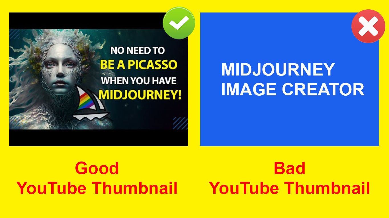 good yourtube video thumbnail and bad one