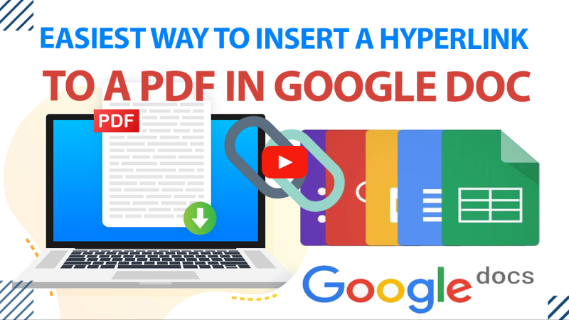 How can I add a hyperlink to a PDF in Google Docs?