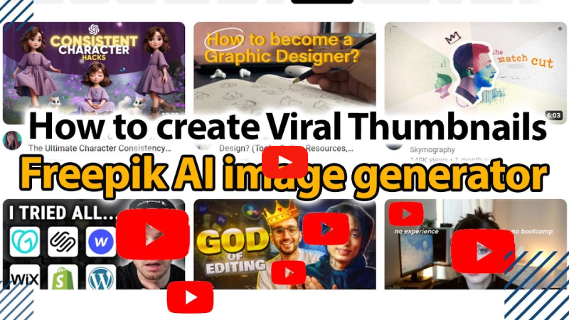 How to Make Clickable YouTube Thumbnails with Freepik AI image generator - step by step guide