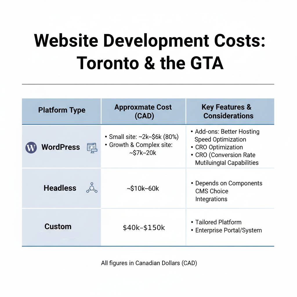 How much do websites cost in Toronto & the GTA? How much do websites cost in Toronto & the GTA?