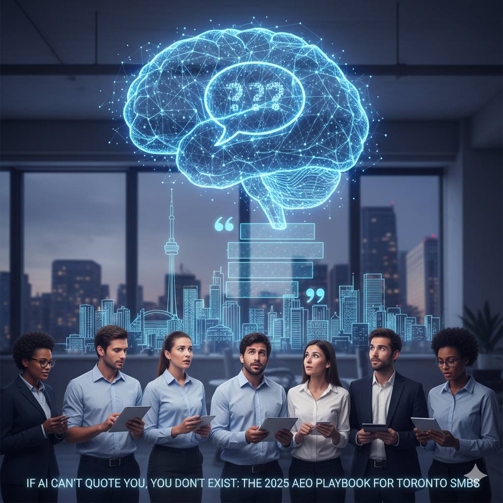 If AI Can’t Quote You, You Don’t Exist: The 2025 AEO Playbook for Toronto SMBs