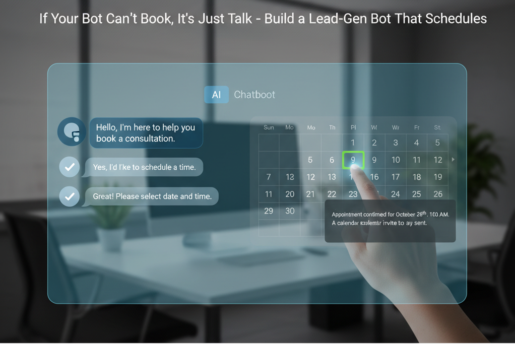 If Your Bot Can’t Book, It’s Just Talk - Build a Lead-Gen Bot That Schedules