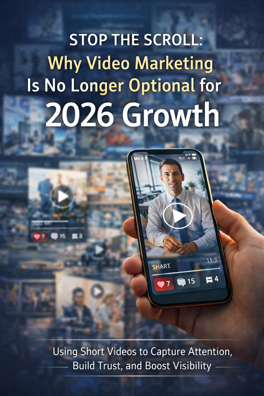 Video can stop the scroll, explain your services quickly, and build trust much faster than text alone. Instead of asking potential customers to read long descriptions, you can show them what your business does and why it matters.