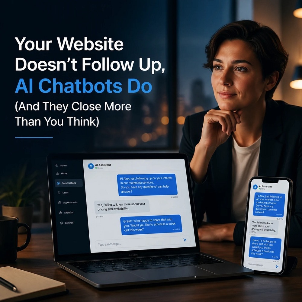 Your Website Doesn’t Follow Up, AI Chatbots Do (And They Close More Than You Think)